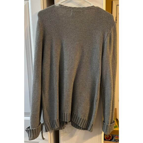Jones New York Women's Gray Sport Sweater Cardigan Cotten Knit Size Large - Picture 6 of 6